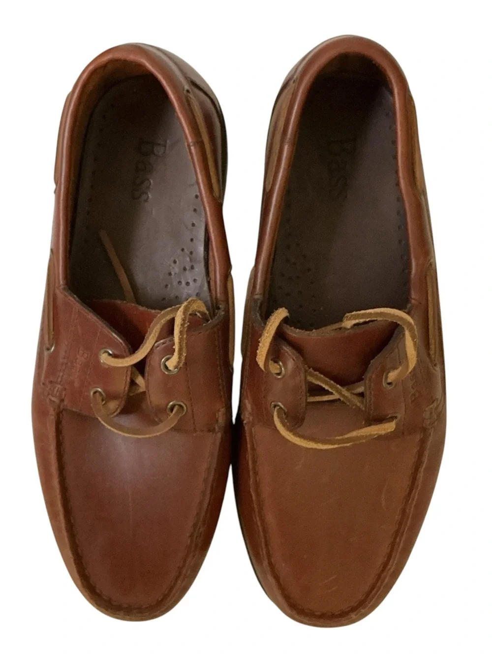 Bass Men’s Leather Boat Shoe Seafarer Dockside Loafer Size 8W